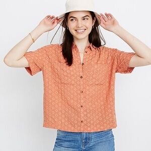 Madewell Embrodered Daisy Portside Shirt Size XXS